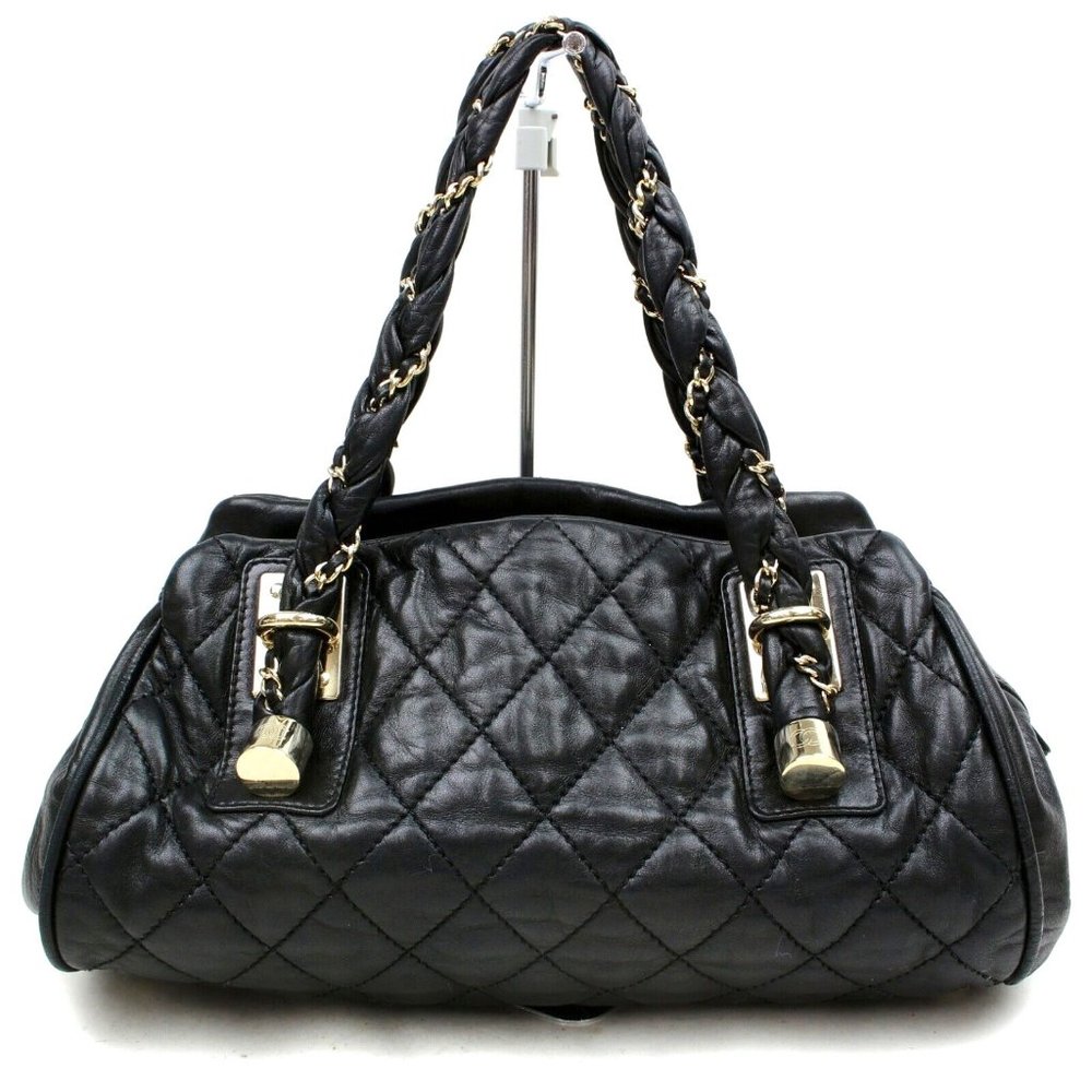 Chanel Black Lambskin Leather Hand Bag #N8666H46
